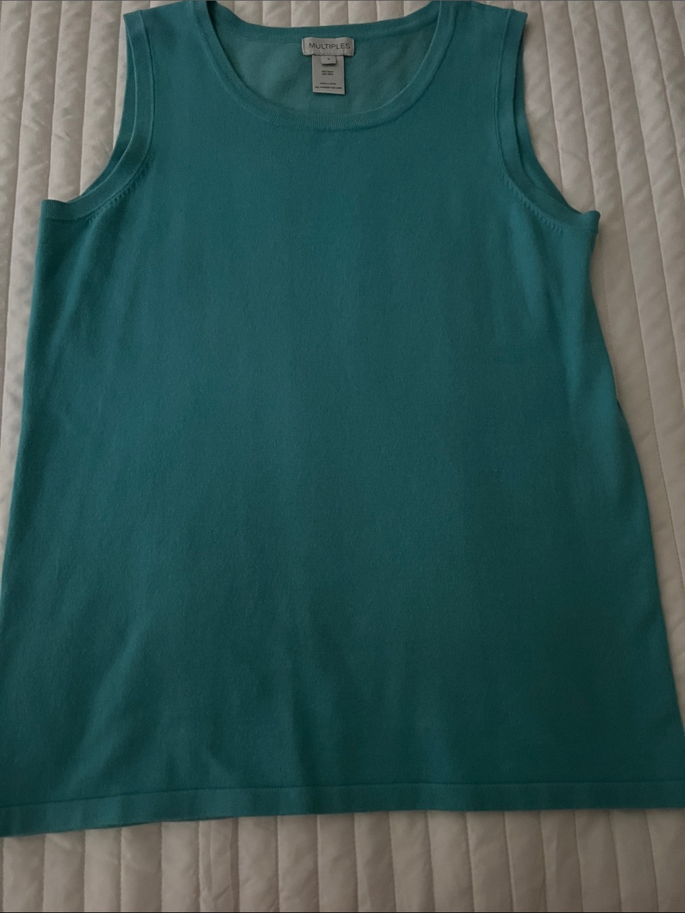 Multiples Teal Sleeveless Knit Tank Top